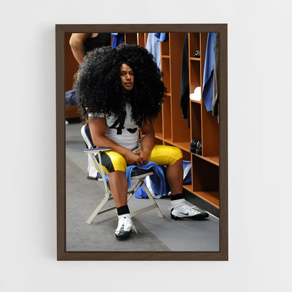 ap-troy polamalu-5 cadre Bois foncé