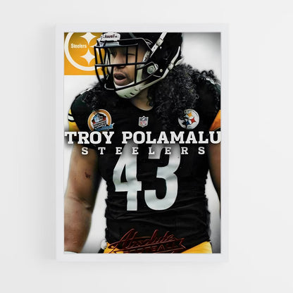 ap-troy polamalu-6 cadre Blanc