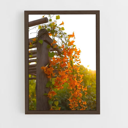 ap-trumpet vine-6 cadre Bois foncé