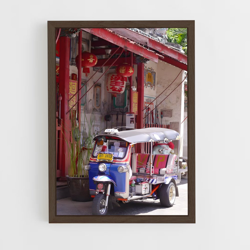 ap-tuk tuk bangkok-6 cadre Bois foncé