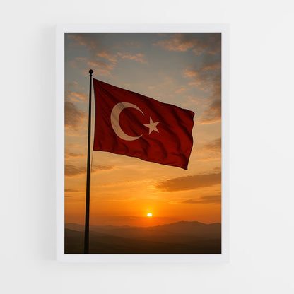 ap-turkey flag-1 cadre Blanc
