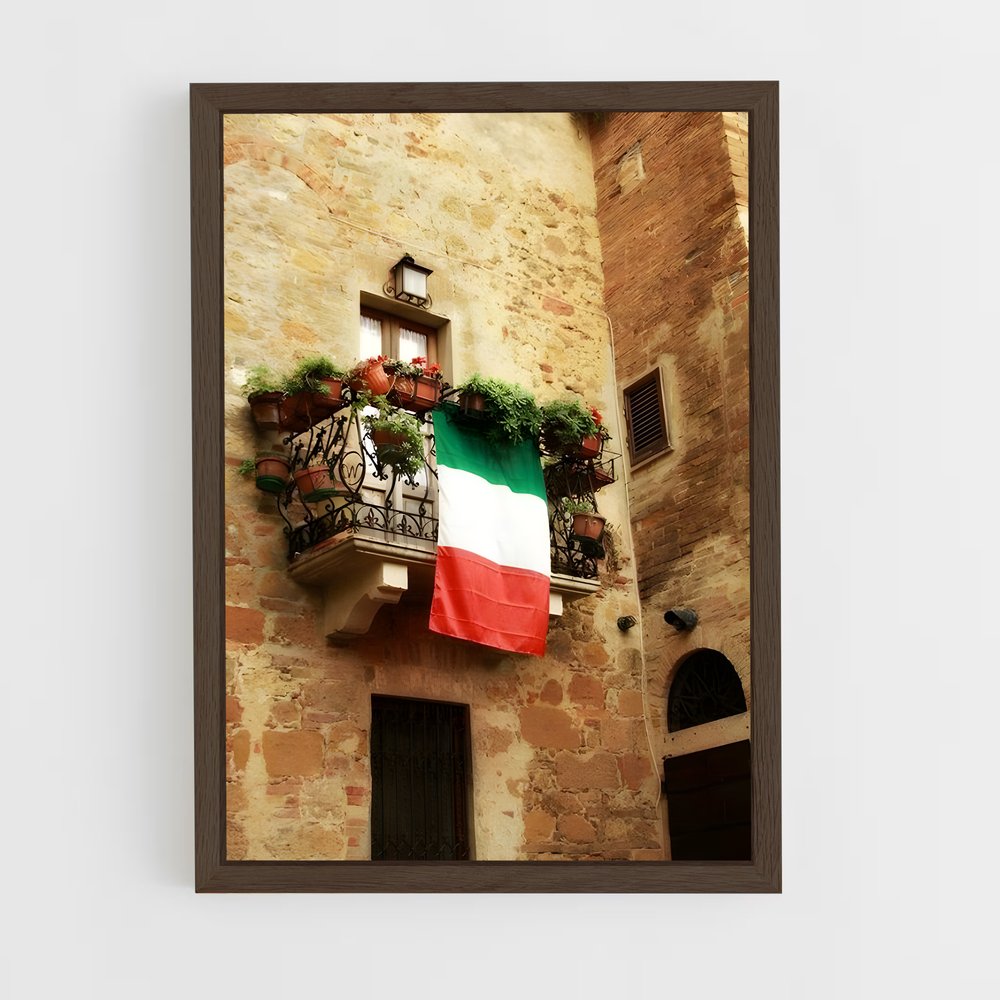 ap-tuscany flag-1 cadre Bois foncé