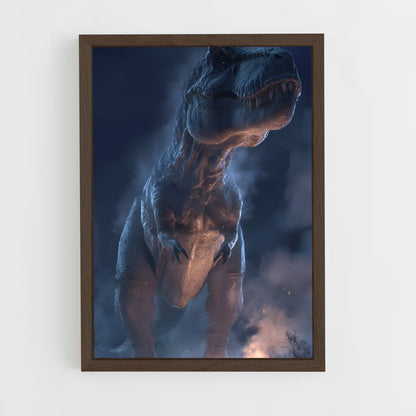 ap-tyrannosaurus rex-3 cadre Bois foncé