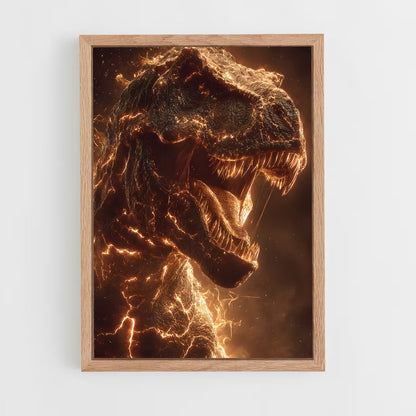 ap-tyrannosaurus rex-4 cadre Bois clair