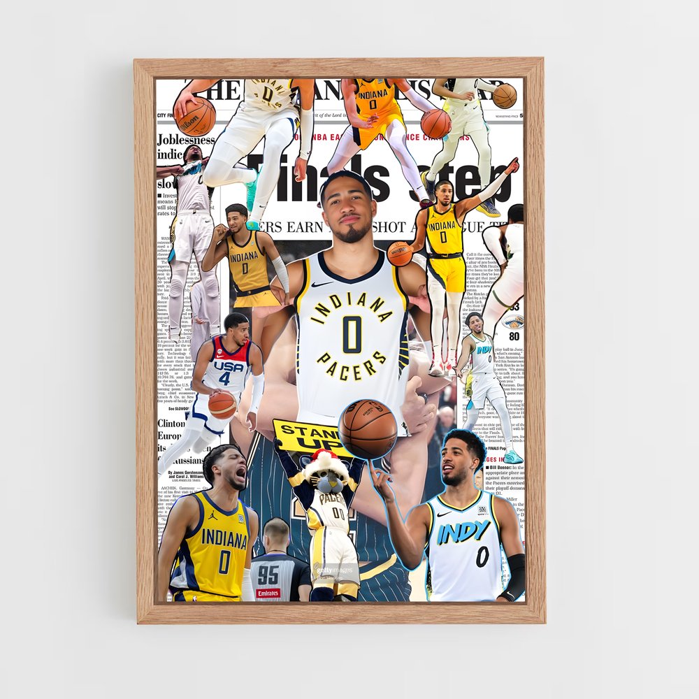 ap-tyrese haliburton-4 cadre Bois clair