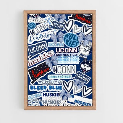 ap-uconn huskies-5 cadre Bois clair