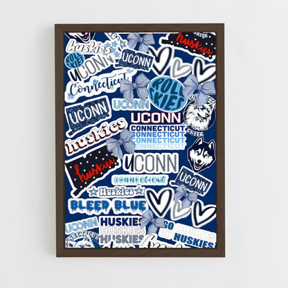 ap-uconn huskies-5 cadre Bois foncé