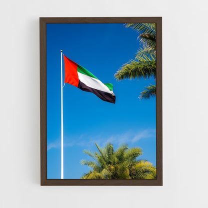 ap-united arab emirates flag-3 cadre Bois foncé