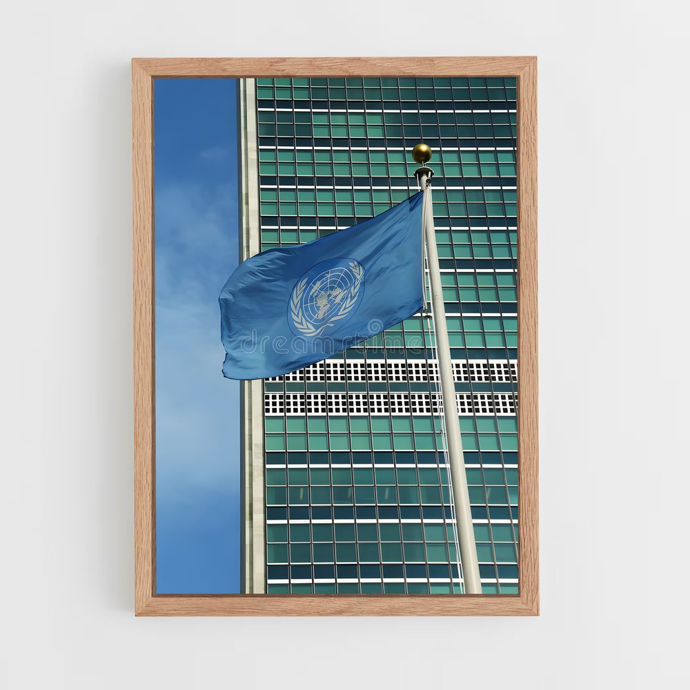 ap-united nations flag-1 cadre Bois clair