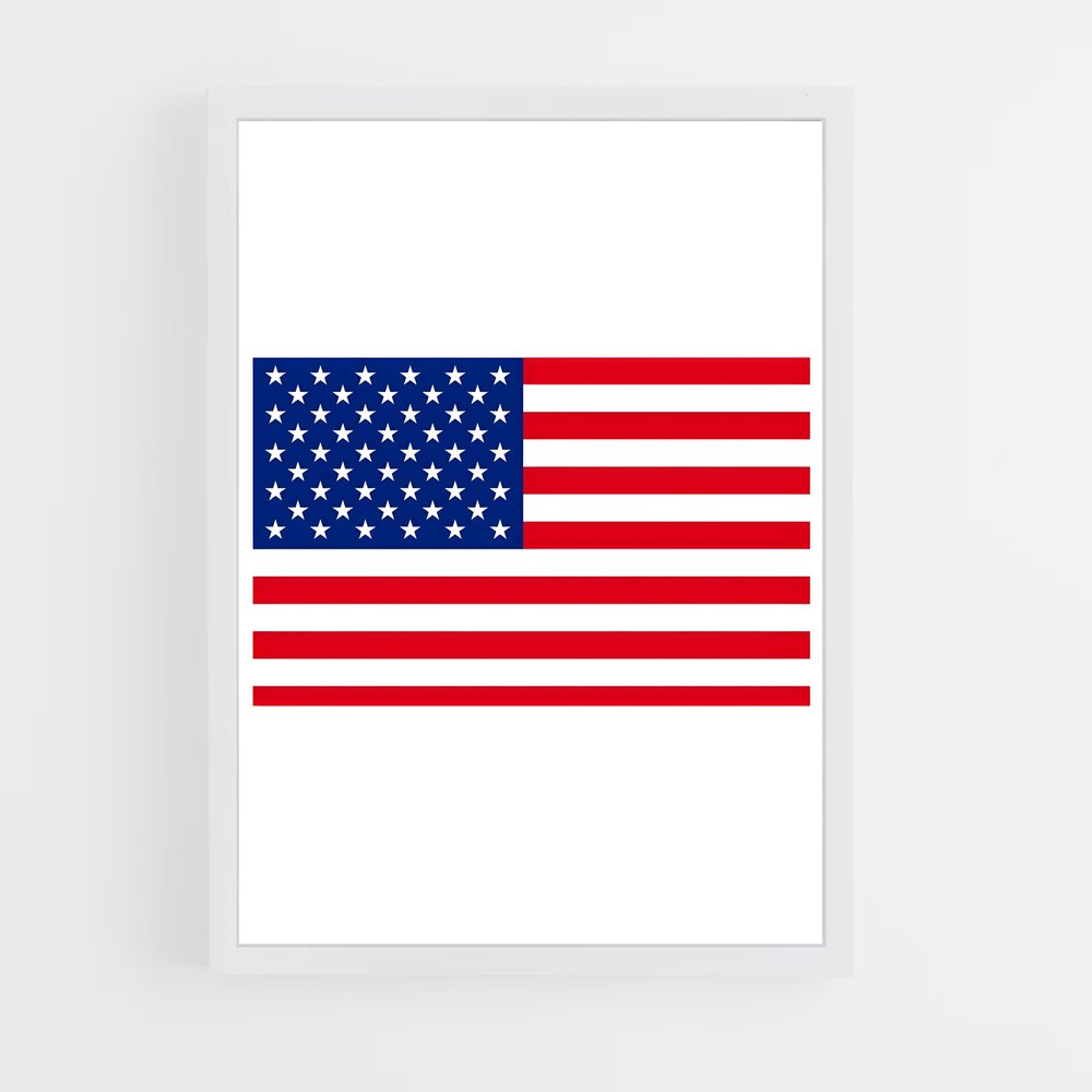 ap-united states flag-1 cadre Blanc