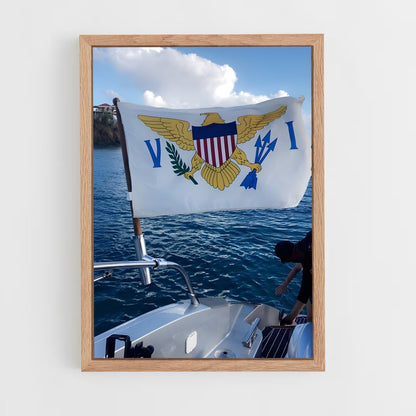 ap-us virgin islands flag-1 cadre Bois clair