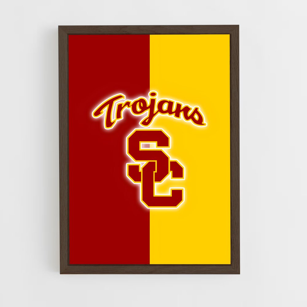 ap-usc trojans-4 cadre Bois foncé