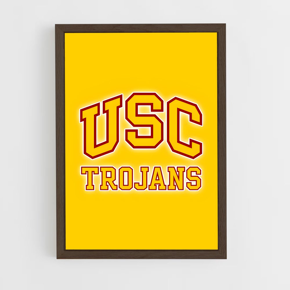 ap-usc trojans-5 cadre Bois foncé