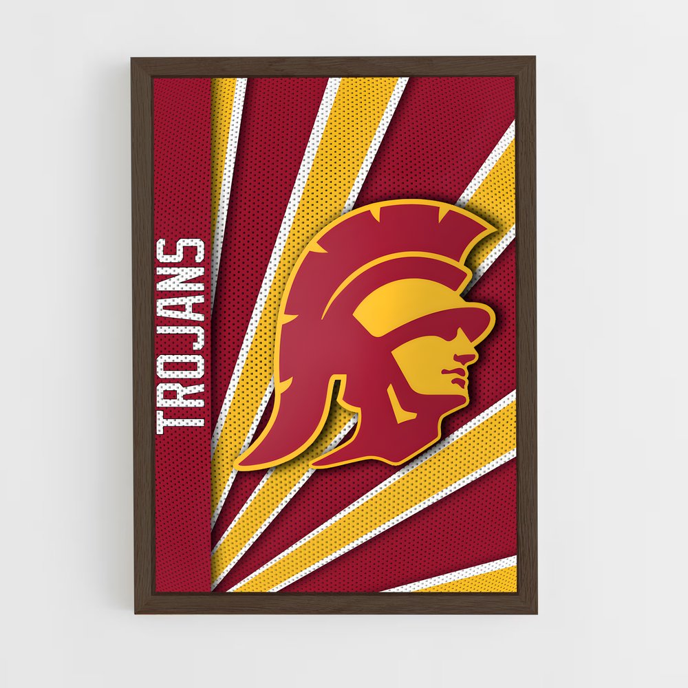 ap-usc trojans-6 cadre Bois foncé