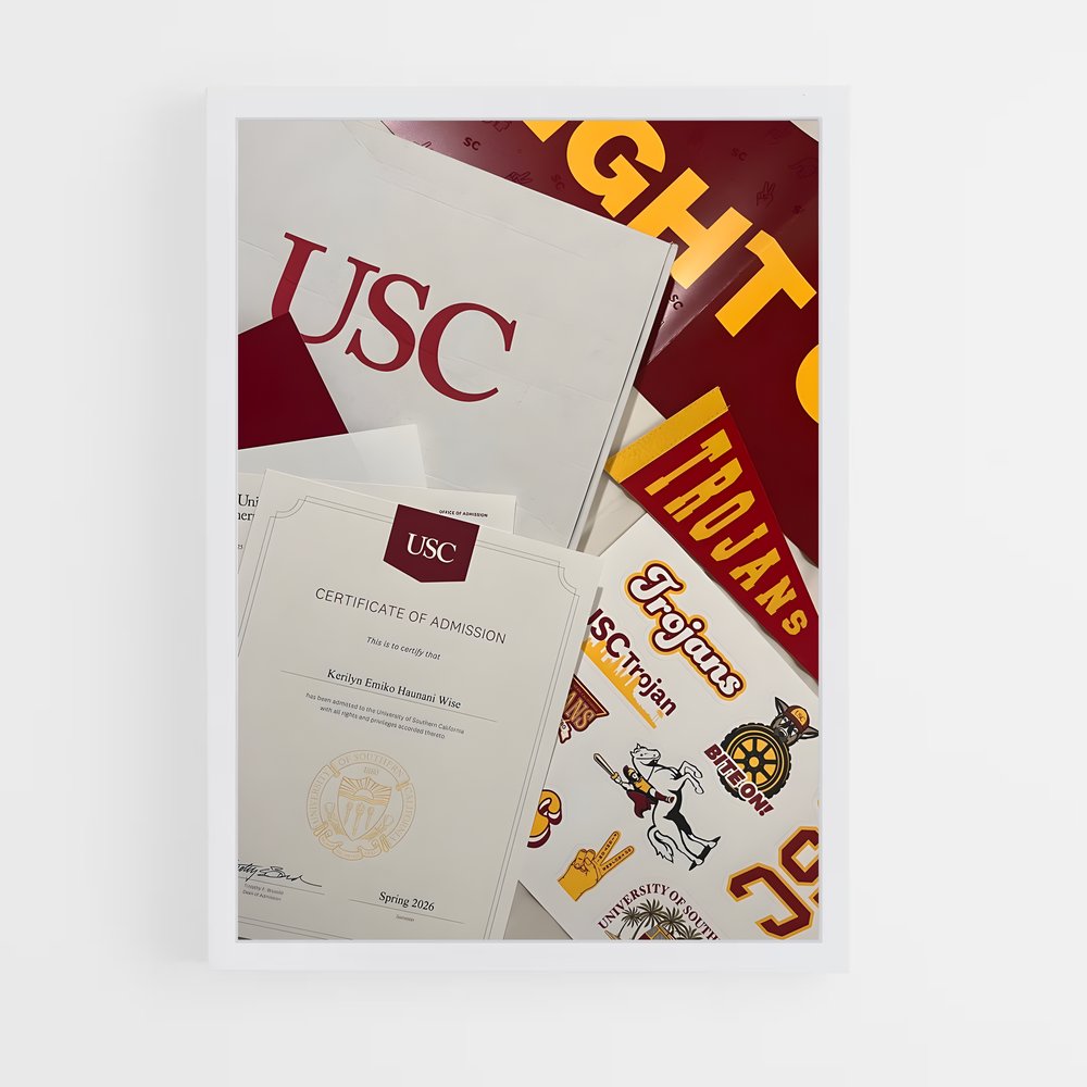 ap-usc trojans-8 cadre Blanc