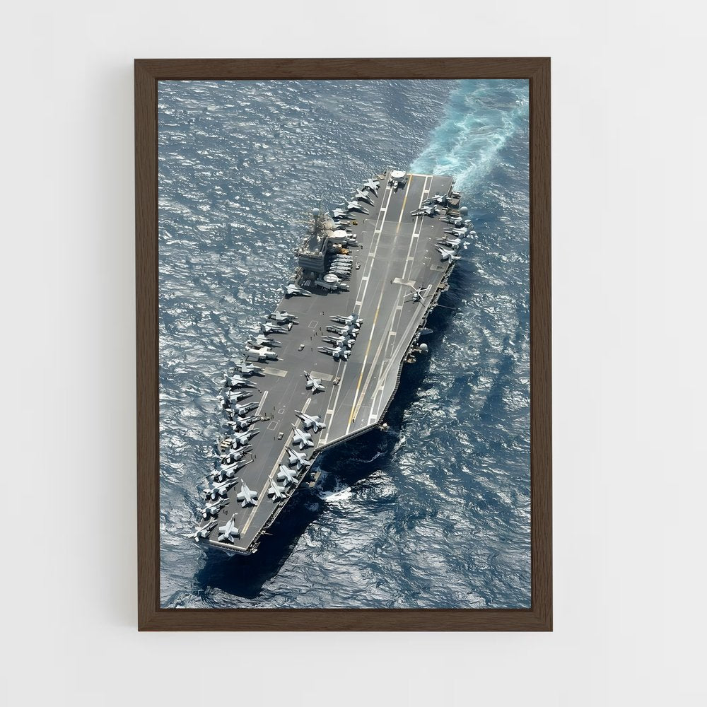 ap-uss abraham lincoln-1 cadre Bois foncé