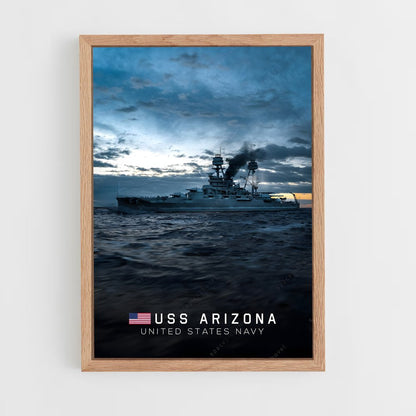 ap-uss arizona-2 cadre Bois clair