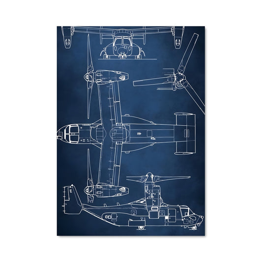 Poster Blueprint V-22