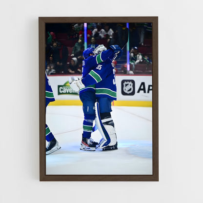 ap-vancouver canucks-9 cadre Bois foncé