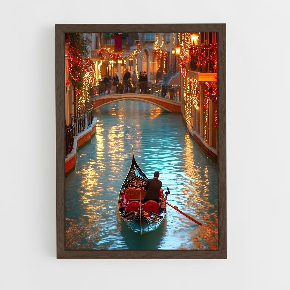 ap-venetian gondola-4 cadre Bois foncé