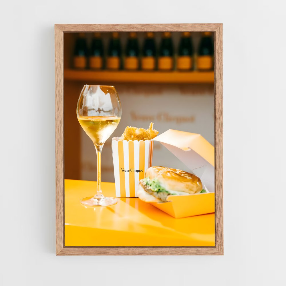 ap-veuve clicquot-4 cadre Bois clair