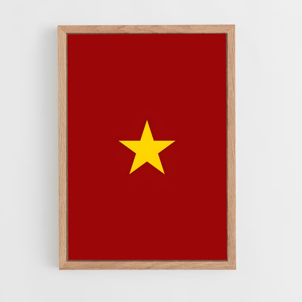 ap-vietnam flag-2 cadre Bois clair
