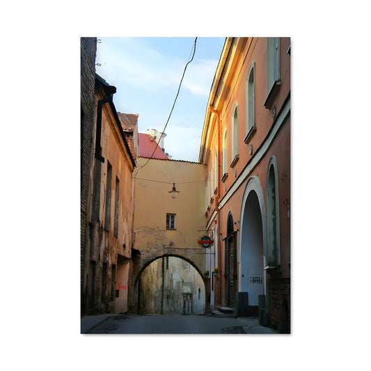 Poster Rue Étroite de Vilnius
