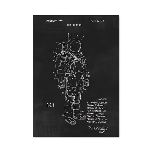 Poster Astronaute en Craie