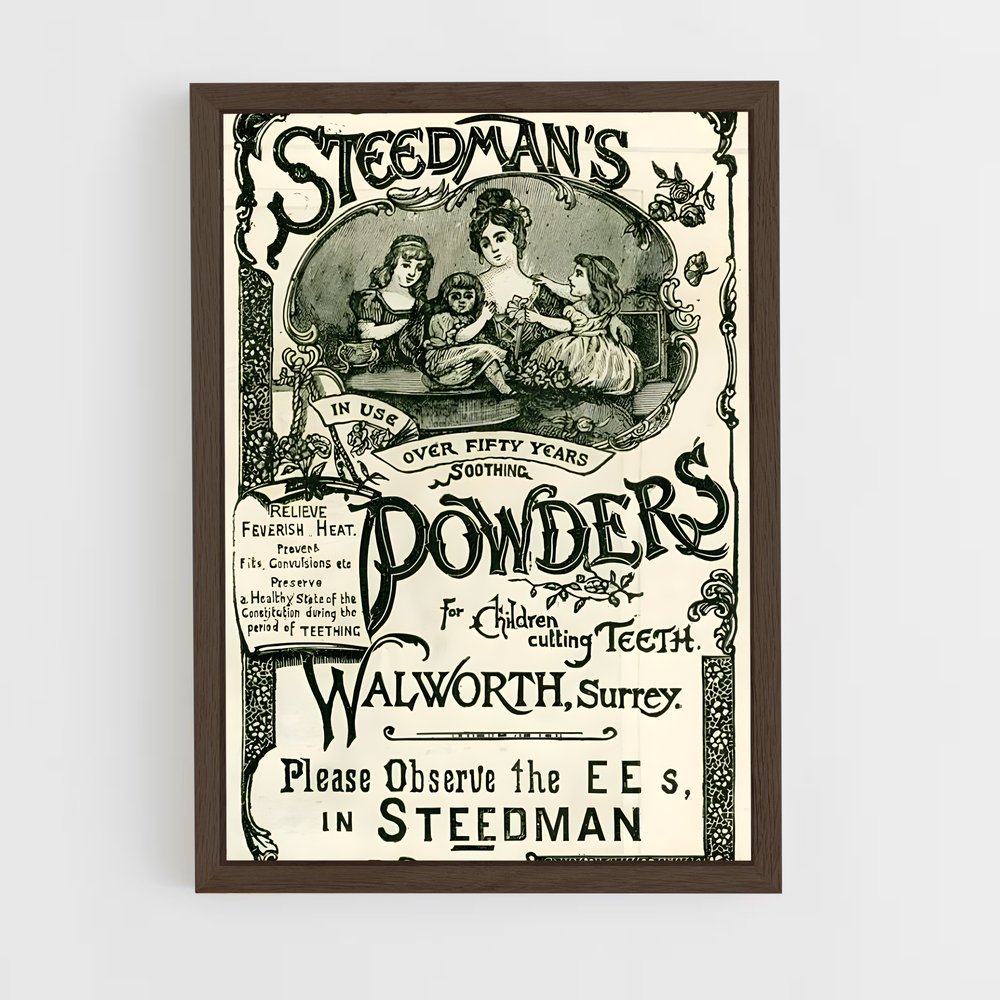 ap-vintage advertising-4 cadre Bois foncé