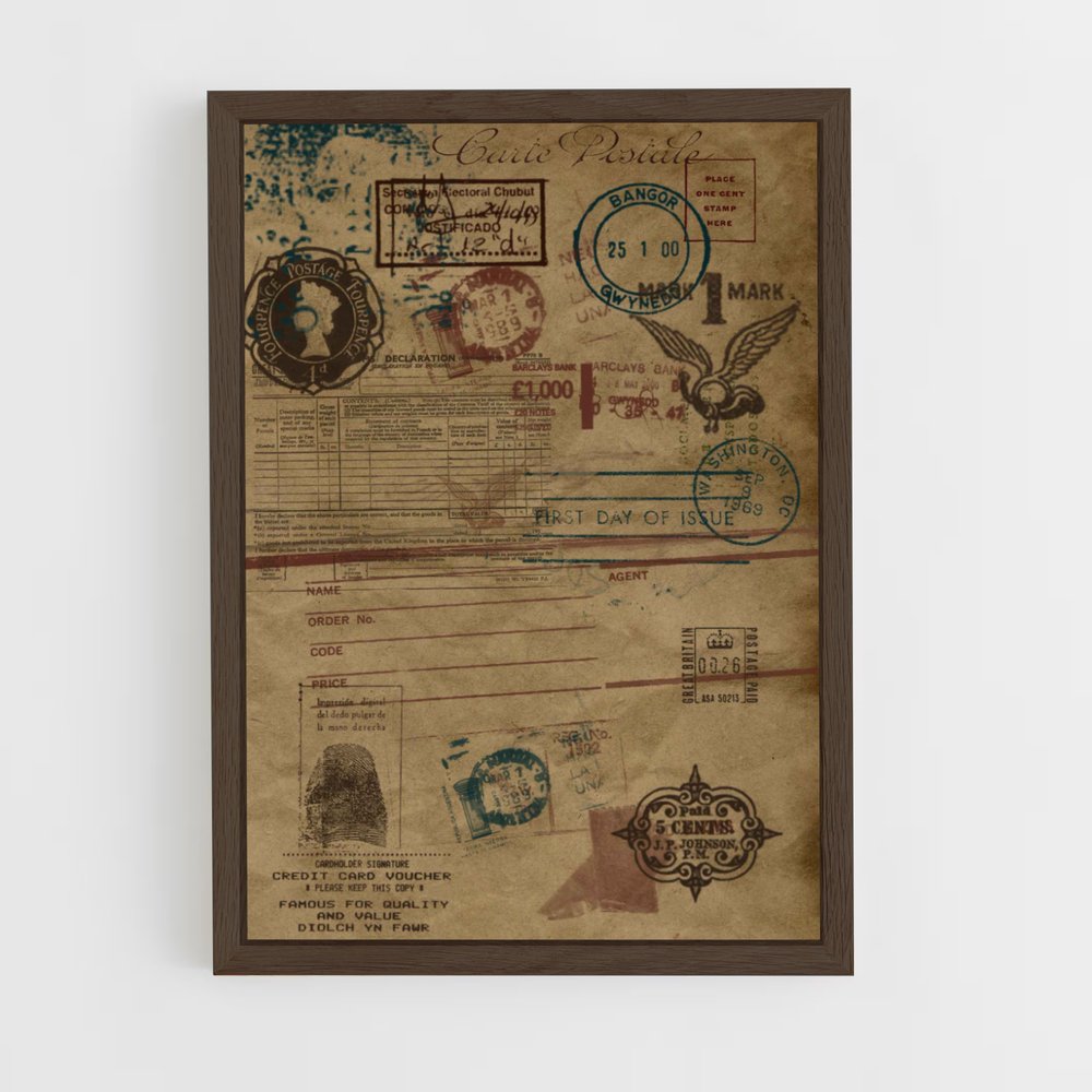 ap-vintage travel-12 cadre Bois foncé