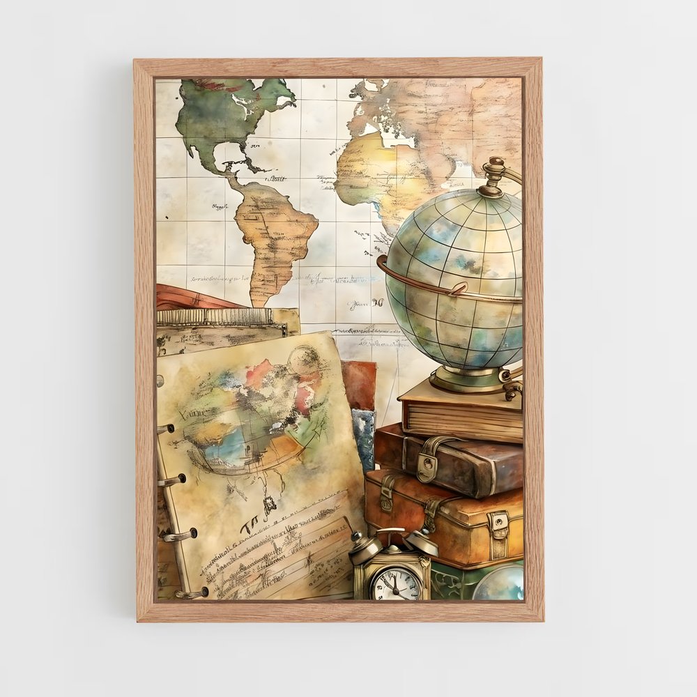 ap-vintage travel-13 cadre Bois clair
