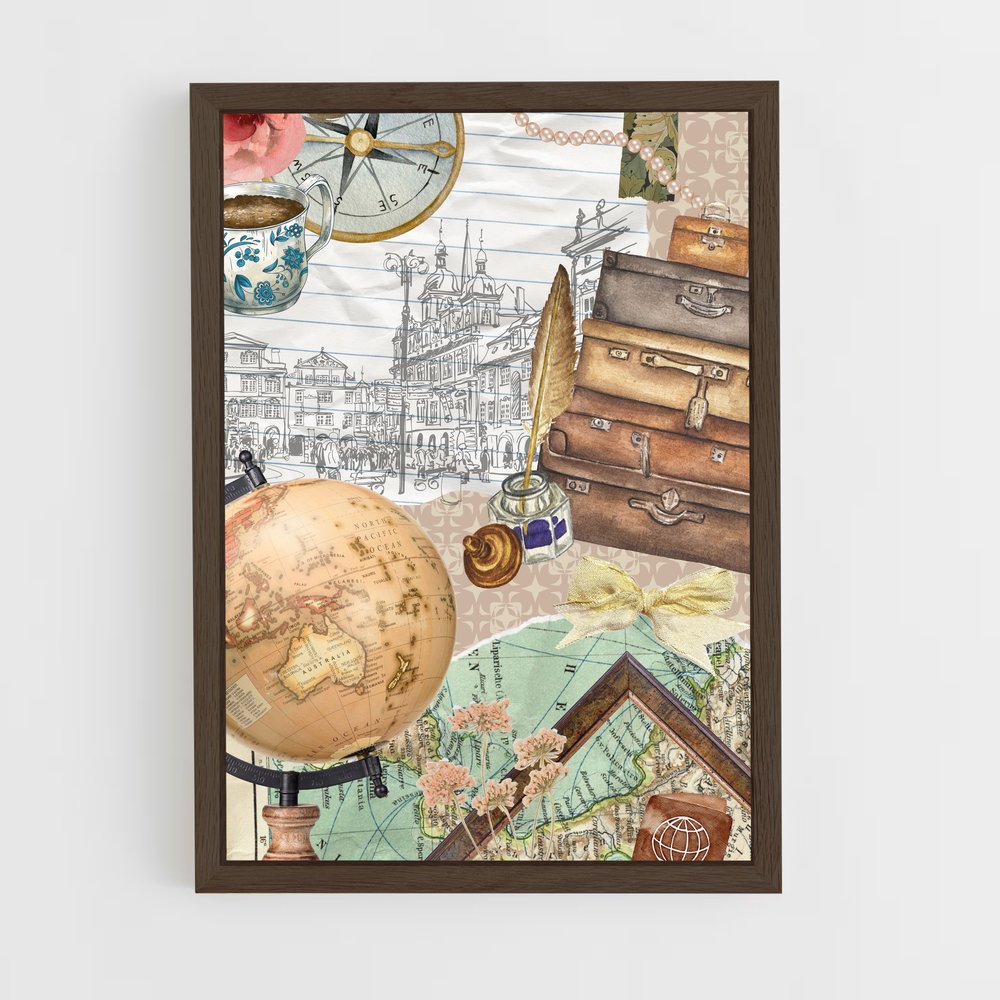 ap-vintage travel-4 cadre Bois foncé
