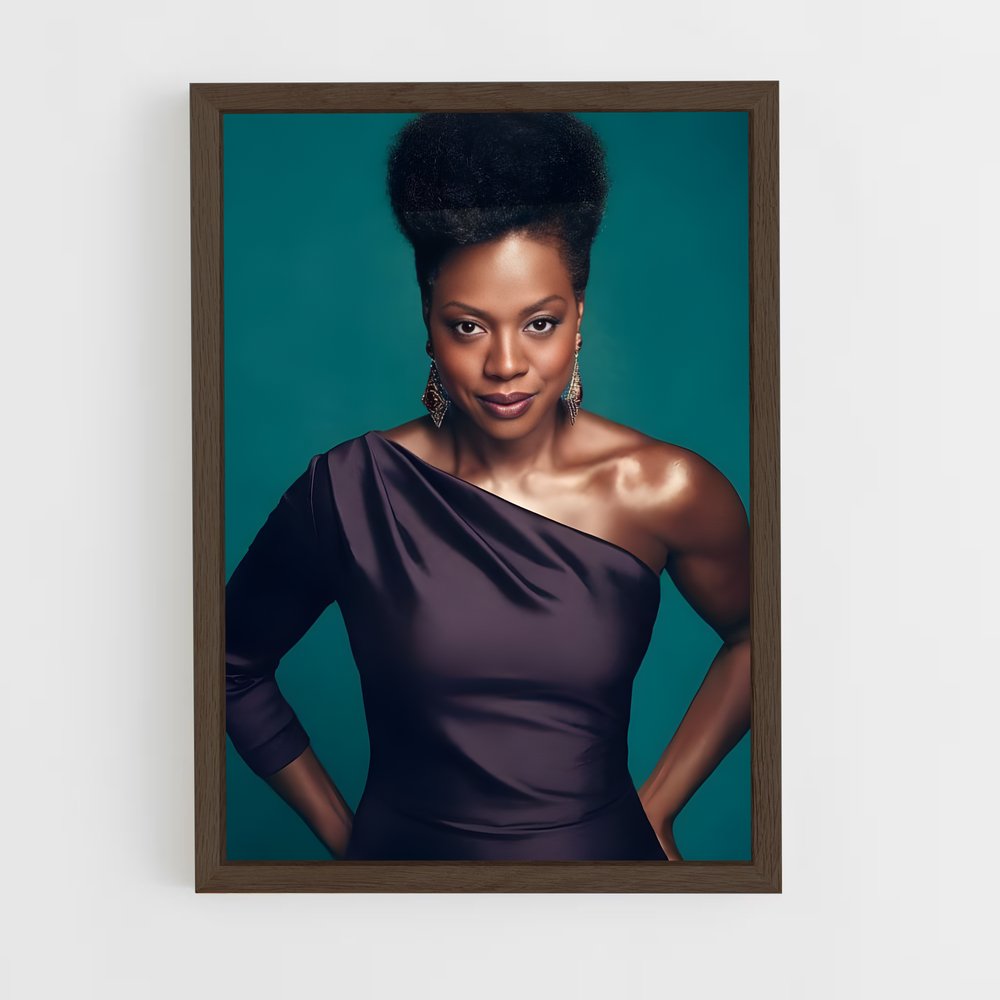 ap-viola davis-2 cadre Bois foncé