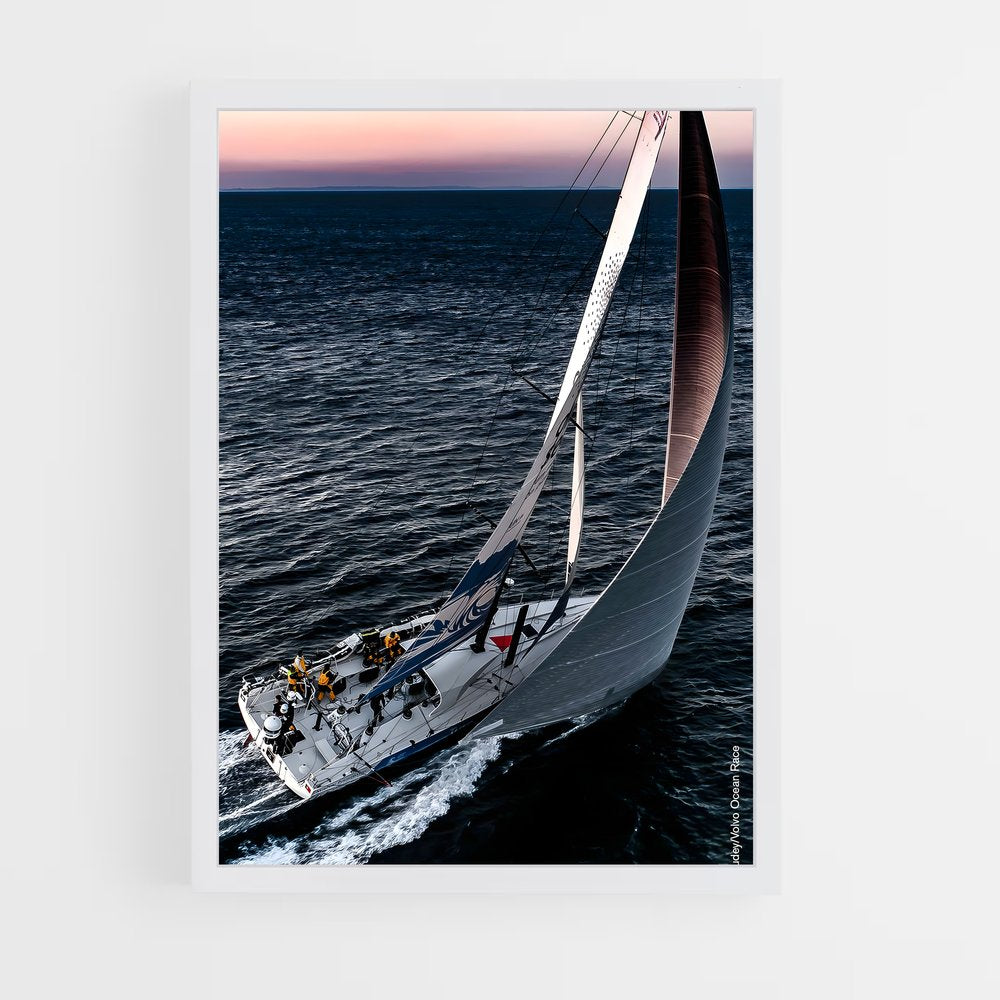 ap-volvo ocean race sailing-2 cadre Blanc