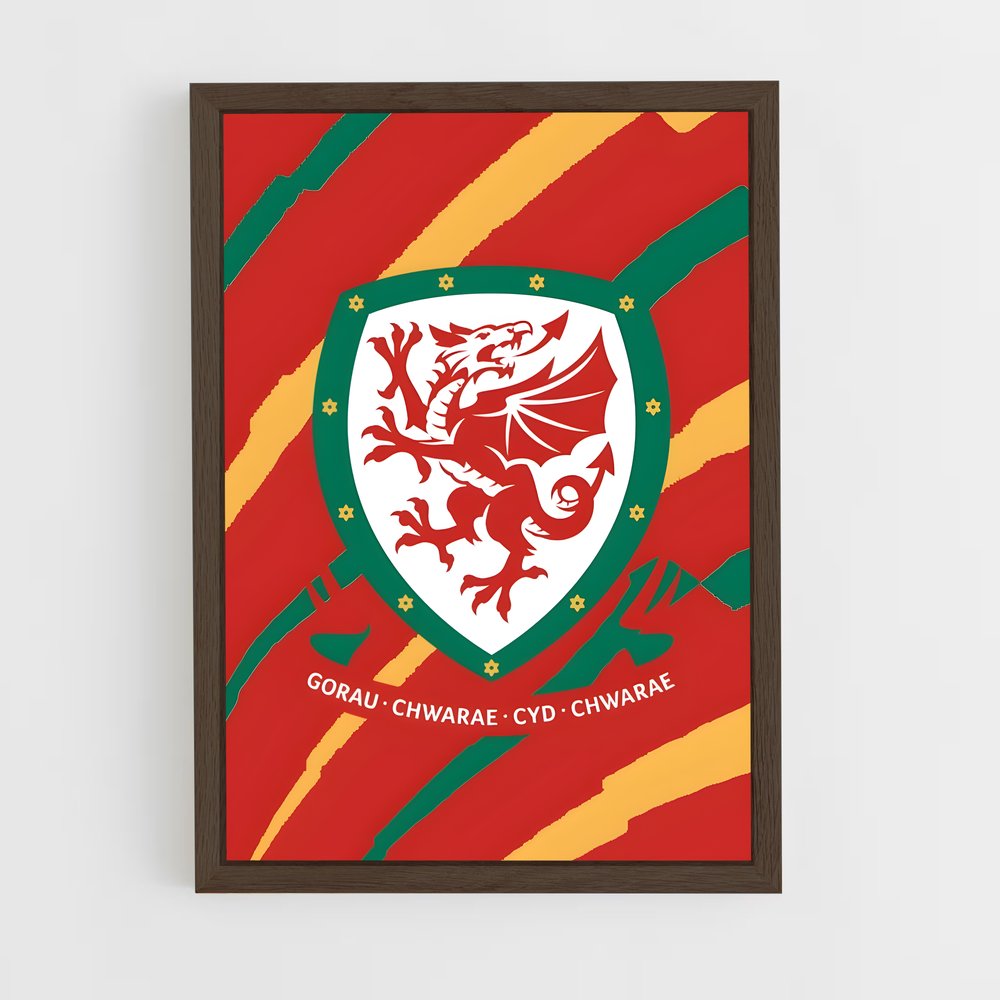 ap-wales national football team-2 cadre Bois foncé