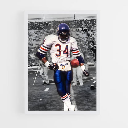 ap-walter payton-1 cadre Blanc