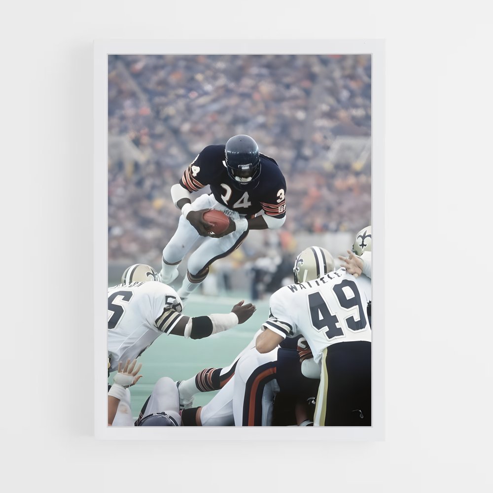 ap-walter payton-3 cadre Blanc