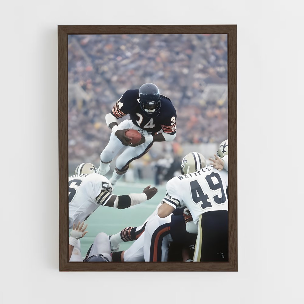 ap-walter payton-3 cadre Bois foncé
