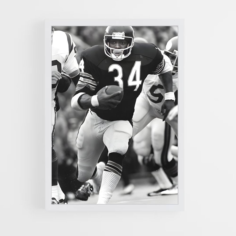 ap-walter payton-4 cadre Blanc