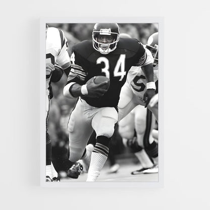 ap-walter payton-4 cadre Blanc