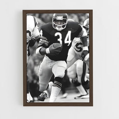ap-walter payton-4 cadre Bois foncé