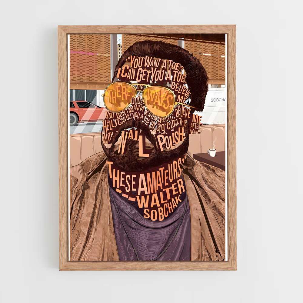 ap-walter sobchak-2 cadre Bois clair