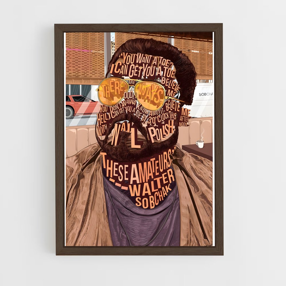 ap-walter sobchak-2 cadre Bois foncé