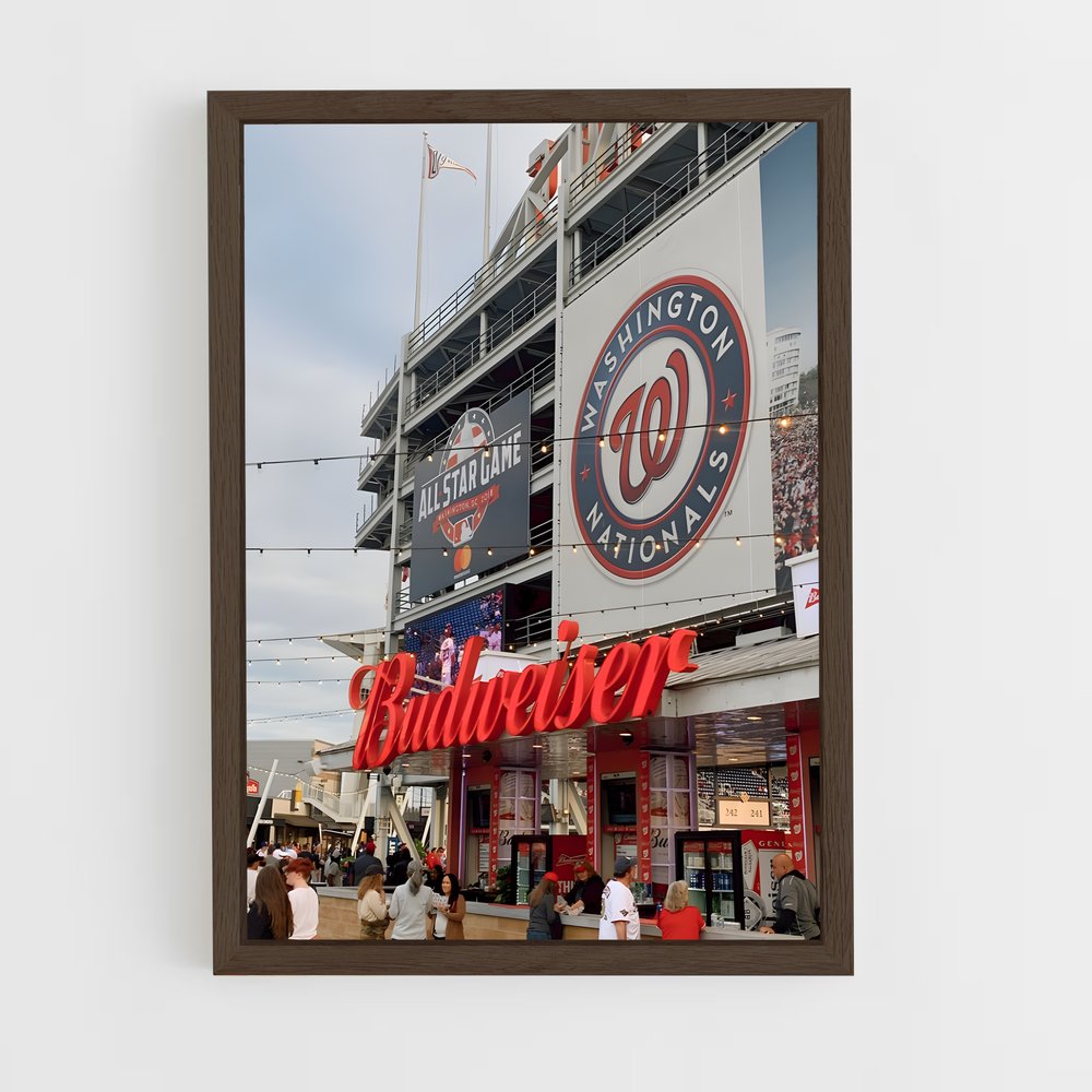 ap-washington nationals-3 cadre Bois foncé