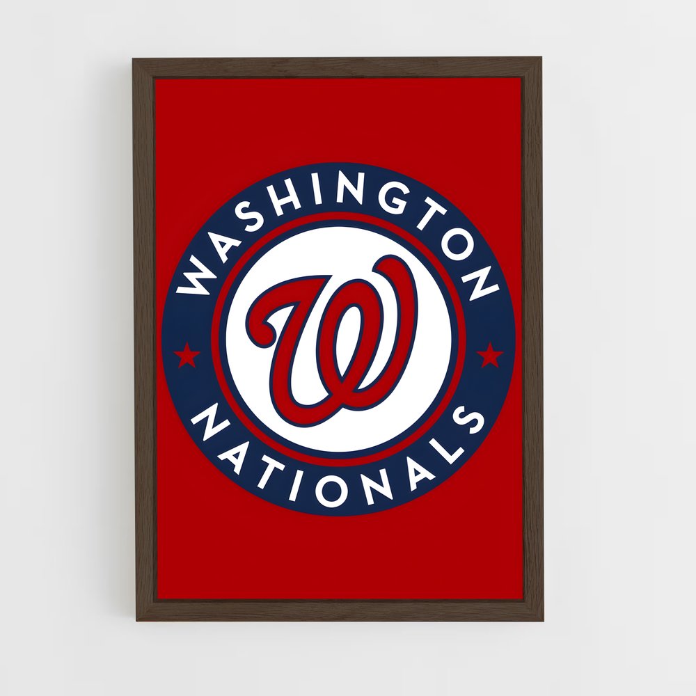ap-washington nationals-6 cadre Bois foncé