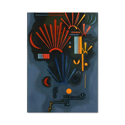 Poster Abstraction Rouge et Noire