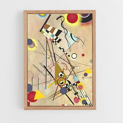 ap-wassily kandinsky-4 cadre Bois clair