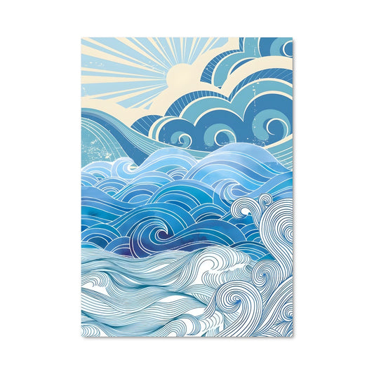 Poster Vagues Éclairantes