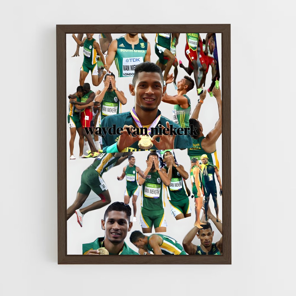 ap-wayde van niekerk-4 cadre Bois foncé