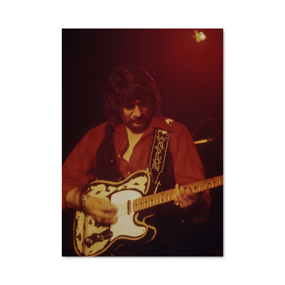 Poster Guitariste dans l'Obscurité
